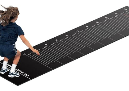 13.6’ X 2’ Standing Jumping Mat Long Jump Standing Broad Jump Mat Non Slip for Gym School Home Flooring Exercise Workout Training with World Record Mark