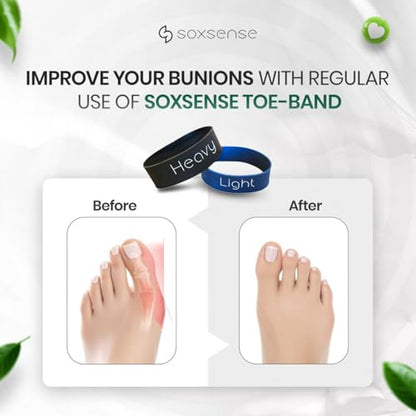 Soxsense Cork Foot Massage Balls & Toe Stretching Bands Set (4 PCS) – Plantar Fasciitis Relief, Foot Pain Therapy Tools