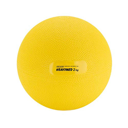 Gymnic Heavymed 2 Medicine Ball, 15cm/2 kg/4.4 lb, Yellow - color: Yellow, size: 2 kg