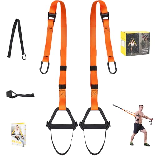 Bodyweight Resistance Training Straps,Training straps Complete Home Gym Fitness Trainer kit for Full-Body Workout Easy Setup Gym Home Outdoors