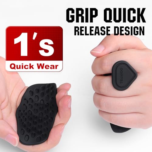 TEAWOO Anti-Slip Workout Grips, Ergonomic Palm Protection for Weight Lifting, Pull-Ups & Gym Training