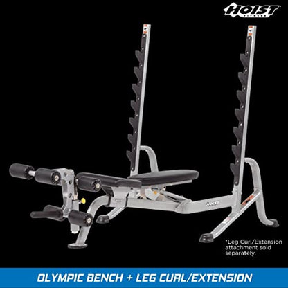 Olympic Weight Bench – 7-Position Adjustable Foldable Strength Training Bench for Flat, Incline & Decline Workouts | Compact Home Gym Bench (Accessories Not Included)