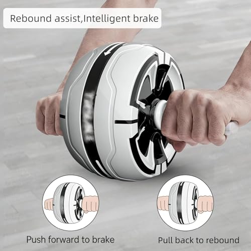 auto rebound ab roller intelligent brake ab wheel adjustable distance ab roller 70cm 100cm 150cm core trainer abs obliques home gym anti slip removable handle ergonomic grip progressive ab wheel compact abdominal roller beginner advanced core workout equi