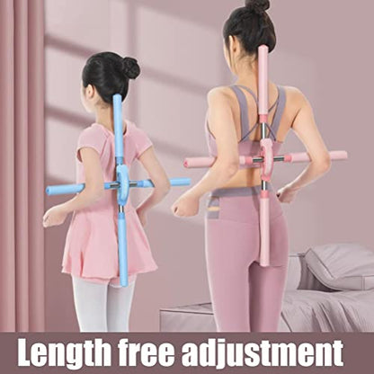 Posture Corrector, Retractable Back Support Stick for Adults and Kids, Adjustable from 21-34 Inches with Humpback Correction Tool to Relieve Neck and Back Discomfort
