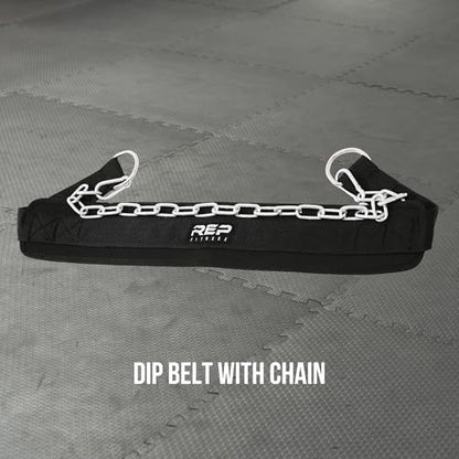 Rep Fitness Dip Belt, Weight Lifting, Gym Equipment, Workout Belt, Chain Strap, Back Support, Training Gear, Fitness Accessories, Squat Belt, Powerlifting, Men’s Exercise Belt