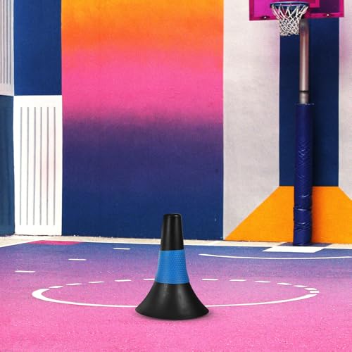 6pcs Soccer Training Cones Agility Hurdles Road Obstacle Markers 23cm Sturdy Football Sports Safety Cones for Outdoor Soccer Practice