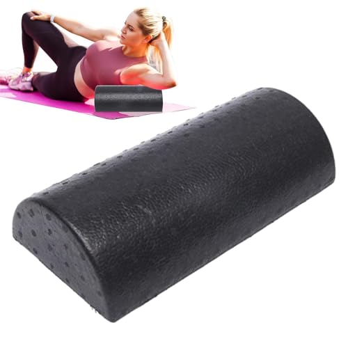 Soft Half Foam Roller - Half Round Massage Cylinder, Density Fitness Recovery Support Roller, Pilates Stretching Balance Equipment System, Exercise Training Accessory for Muscle Relaxation Us