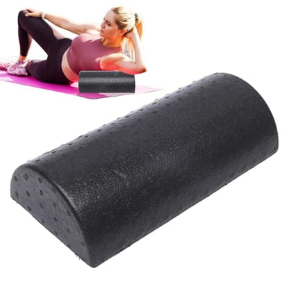 Soft Half Foam Roller - Half Round Massage Cylinder, Density Fitness Recovery Support Roller, Pilates Stretching Balance Equipment System, Exercise Training Accessory for Muscle Relaxation Us