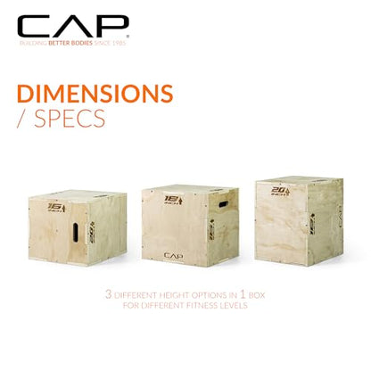 CAP Barbell 3-in-1 Plyometric Box | Multiple Styles and Sizes