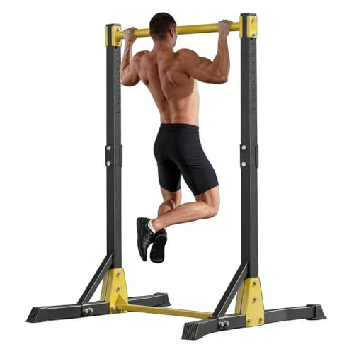 Heavy Duty Power Tower Pull Up Bar, 400LB Capacity Multi-Function Home Gym Station for Dips, Chin-Ups, Vertical Knee Raise, and Push-Ups with 11 Adjustable Heights
