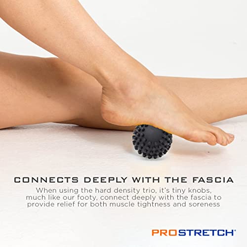 ProStretch Trio, 3 Density Massage Balls for Myofascial Release, Trigger Points, Plantar Fasciitis, and Muscle Knots, Set of 3