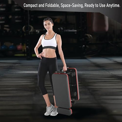 Adjustable Weight Bench, Foldable, Incline/Decline/Flat, Full Body Workout, Extended Head Design, 660 lbs/300 kgs Capacity
