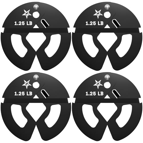 Yes4All Fractional Weight Plates Set, Available In Steel And Rubber, Set of 2/4/6 Plates in 1.25LB, 2.5LB, or 5LB Sizes, Micro Change Plates for Dumbbell and Olympic Barbell Weightlifting - color: B. 1.25LB x 4pcs (Steel), style: A. Steel