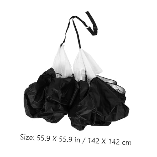 VANZACK Running Training Parachute Speed Resistance Parachute for Athletes Portable Adjustable Black