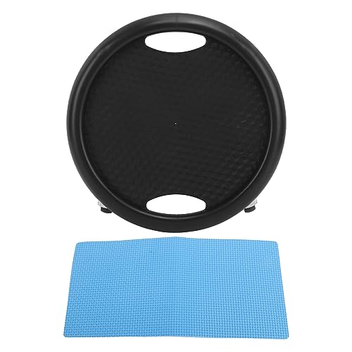 Wheel,360 Degrees Swivel Core Coaster Abdominal Strength Workout Trainer for Home Gym Fitness Waist Strength Trainer (Black)