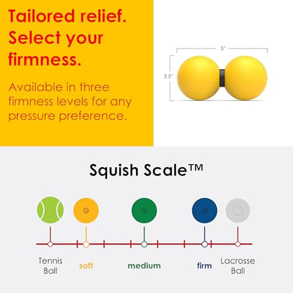 2-in-1 Soft Peanut & Lacrosse Ball Roller | Deep Tissue Massage Tool for Fascia, Plantar Fasciitis, Hips & Back | Mobility & Recovery Roller | Compact, Travel-Friendly, Pilates & Therapy Ready