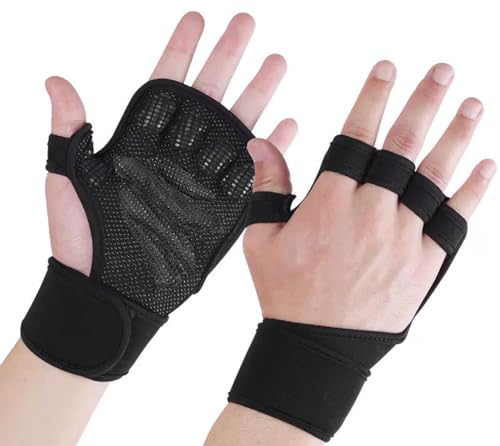 Weight Lifting Gloves, Wrist Wraps Wrist Straps for Weightlifting, Lifting Wrist Wraps Gym Gloves for Men Workout Gloves for Men Workout Gloves Women - color: Black, size: Small