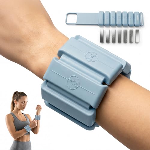PROIRON Wrist & Ankle Weights Set of 2 (1 lb/2 lb Each) Adjustable Wrist Weights for Women Men,Soft Silicone arm & Leg weights for Walking,Pilates,Yoga,Workout,Strength Training