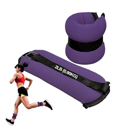 FUXION Adjustable Ankle Weights 1.5/2.0/2.5 lbs Pair, Fully Adjustable for Ankle Wrist Arm or Leg, for Training Warm-up Pilates Gym Accessories - size: set 2 pz 2.0lb