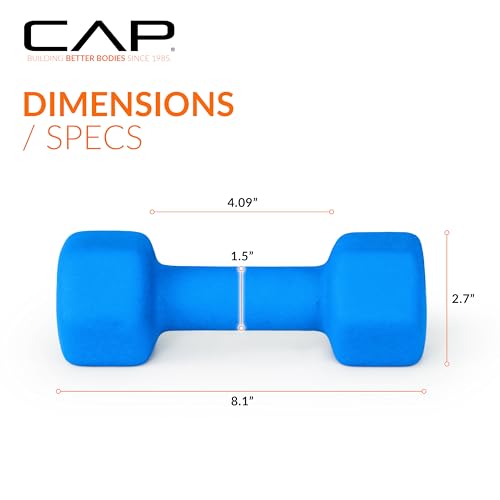 CAP Barbell Neoprene Dumbbell Weights Pairs & Sets | Color Series - style: 6 lb Pair