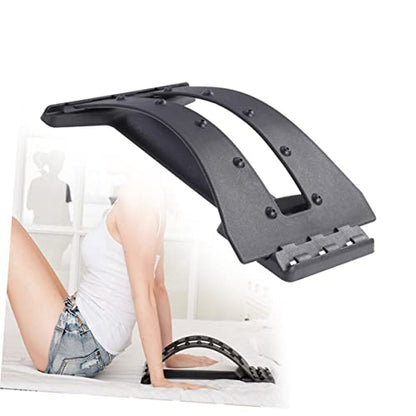 2Pcs Lumbar Traction Device for Spine Relief Black Back Massager with for Relief and Flexibility for Lower Back Support and Stretching