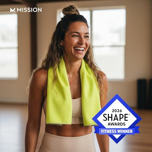 MISSION Original Cooling Towel - Soft, Durable Microfiber - Cools Up to 2 Hours - UPF 50 Sun Protection - Machine Washable - color: Alloy Heather