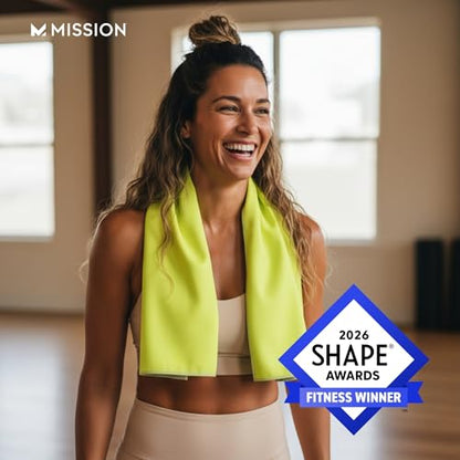 MISSION Original Cooling Towel - Soft, Durable Microfiber - Cools Up to 2 Hours - UPF 50 Sun Protection - Machine Washable - color: Alloy Heather