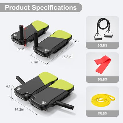 Upgrade Ab Roller Wheel Detachable Abdominal Wheel With 360° for Core Workout, Multi-Directional Abs Roller Board For Full body exercise, Ab Trainer with 8 Wheels