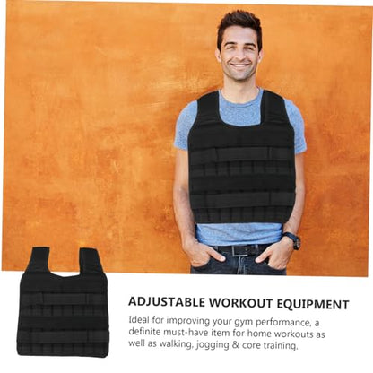 YARNOW Sports Weighted Vest for Exercise Adjustable Workout Equipment for Running Jogging and Lightweight Sleeveless Design Holds Up to Black