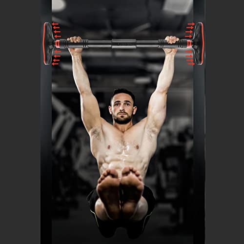 Pull Up Bar no Drilling,Doorway Chin Up Bar for Home Gym Adjustable to Width with a Width of 27-36 Inches with Large Anti-Slip Mat and Safety Lock, Max Support for 330 lbs OT160 - size: 70-96cm