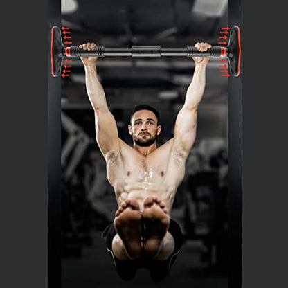 Pull Up Bar no Drilling,Doorway Chin Up Bar for Home Gym Adjustable to Width with a Width of 27-36 Inches with Large Anti-Slip Mat and Safety Lock, Max Support for 330 lbs OT160 - size: 70-96cm