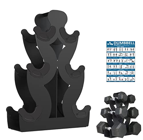 Dumbbell Storage Rack Weight Organizer Rack Only for Home Gym Weight Rack No need Assembly - size: 3 layers