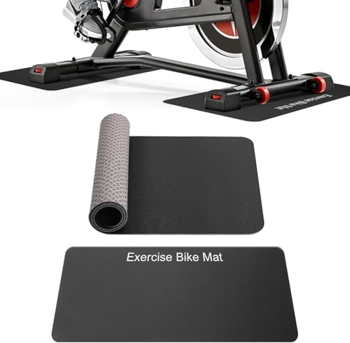 TOBWOLF Non-Slip Mat Compatible with Peloton Bike, Concept 2 Rowing Machine - color: 3MM Bike Mat