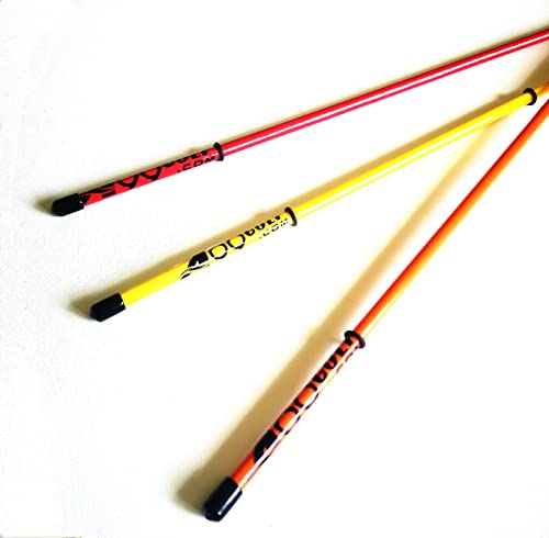3pcs A99Golf Alignment Sticks Golf Practice Rods to Set up Your Body Balls and Club in Perfect Alignment Posture Corrector with Clear Tube Case - Great Golf for Men's Women Golfer