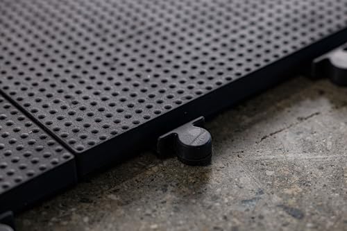 Interlocking Floor Tile Trim Pieces - Beveled Edges and Corners - Durable ½ in TPE (Rubber Like, NOT Foam, no Odor) - 10 Edges and 4 Corners - Made in USA
