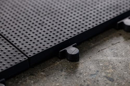 Interlocking Floor Tile Trim Pieces - Beveled Edges and Corners - Durable ½ in TPE (Rubber Like, NOT Foam, no Odor) - 10 Edges and 4 Corners - Made in USA
