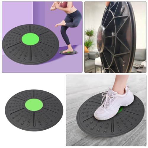 KALLORY Balance Board for Equilibrium Training and Yoga, Green Non-slip Balance Exercise Tool Stability Pedal for Indoor Fitness and Therapy