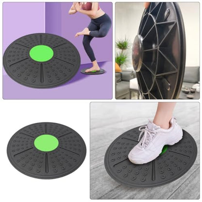 KALLORY Balance Board for Equilibrium Training and Yoga, Green Non-slip Balance Exercise Tool Stability Pedal for Indoor Fitness and Therapy