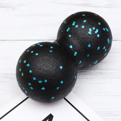 Healifty Hard Peanut Massage Ball Double Lacrosse Massage Ball Deep Tissue Massage Roller Mobility Ball for Physical, 16.5X8.5X2cm, Blue