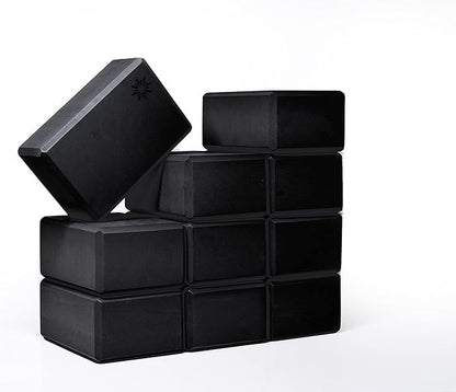 4" Yoga Block, 10 Pack Bulk EVA Foam Yoga Blocks, Firm and Supportive Yoga Brick, Balance Foam for Stretching, Pilates, and Workout, 4" x 6" x 9"