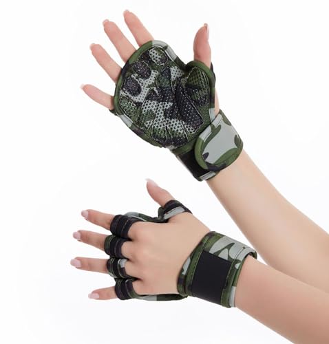 Weight Lifting Gloves, Wrist Wraps Wrist Straps for Weightlifting, Lifting Wrist Wraps Gym Gloves for Men Workout Gloves for Men Workout Gloves Women - color: Green, size: Large