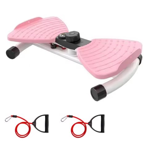 Mute Waist Twister Board, 3-Level Adjustable Ab Workout Machine for Women Men, Noiseless Exercise Twist Board for Home Gym, 330 lbs Capacity, Digital Timer