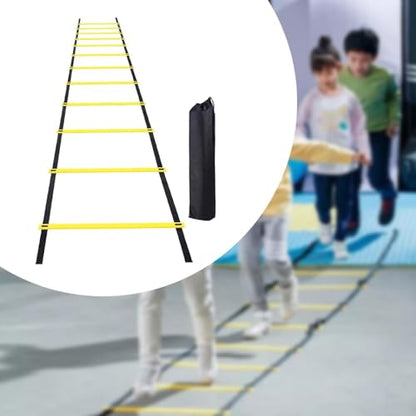 Agility Ladder, Folding Soccer Football Speed Training Ladder for Volleyball Workout Coordination Footwork Balance - Instant Set Up, Portable Sports Equipment