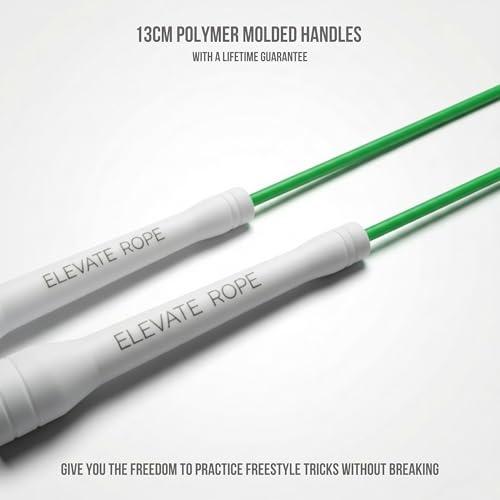 Elevate Rope Professional Beaded Jump Rope - 3m Adjustable, Quality Beads & Poly Cord - For Freestyle, Cardio & Tricks - All Levels & Indoor/Outdoor Use