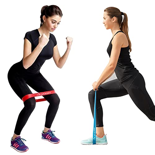 Resistance Exercise Fitness Loop Bands [Set of 5] for Rehabilitation Stretching Strength Training Muscle Toning Physical Therapy Abs Workout Training Pilates Flex Booty Glutes Yoga Squat Gym