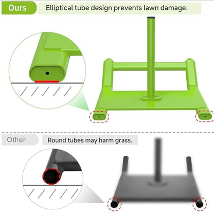 Kipika Weight Sled, Workout Sled, Fitness Strength Training Sled, Speed Training Sled for Athletic Exercise, Speed Improvement, Easily Through Obstacles, Suitable for 1" & 2" Weight Plate - color: A- Green