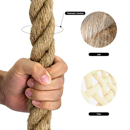 Gym Fitness Training Climbing Ropes, Workout Gym Climbing Rope, Home Training and Fitness Workouts,1.5'' in Diameter, Available 10, 15, 25, 30 Ft
