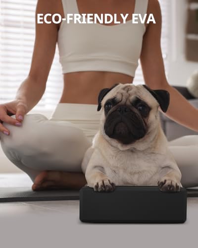 Trideer Yoga Blocks 2 Pack, Soft Non-Slip Foam Blocks with Beveled Edges for Alignment and Stretching in Yoga, Pilates, and Dance - Supportive, Lightweight, Odor Resistant, Latex-Free