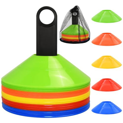 50/100/200pcs Disc Cones, Soccer Cones with Carry Bag and Holder, 5 Colors - size: 50pcs