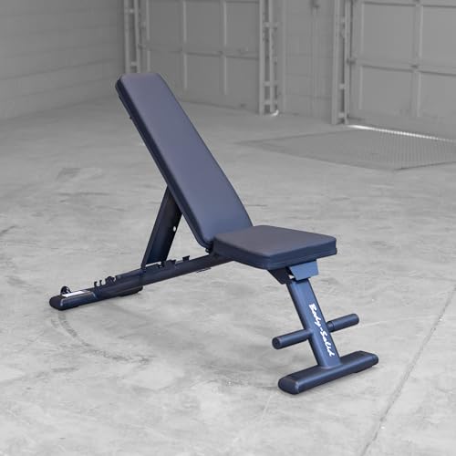 Body-Solid (GFID225B) Adjustable Weight Bench for Full Body Workout, 7-Position Easy Ladder Adjustment, No Assembly Required, with Incline, Decline & Flat Settings, Black